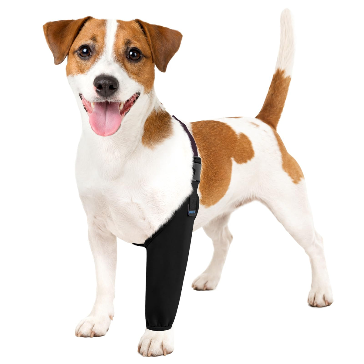 BARKLESS Small Dog Front Leg Sleeve for Wound, Surgery Suit to Stop Licking