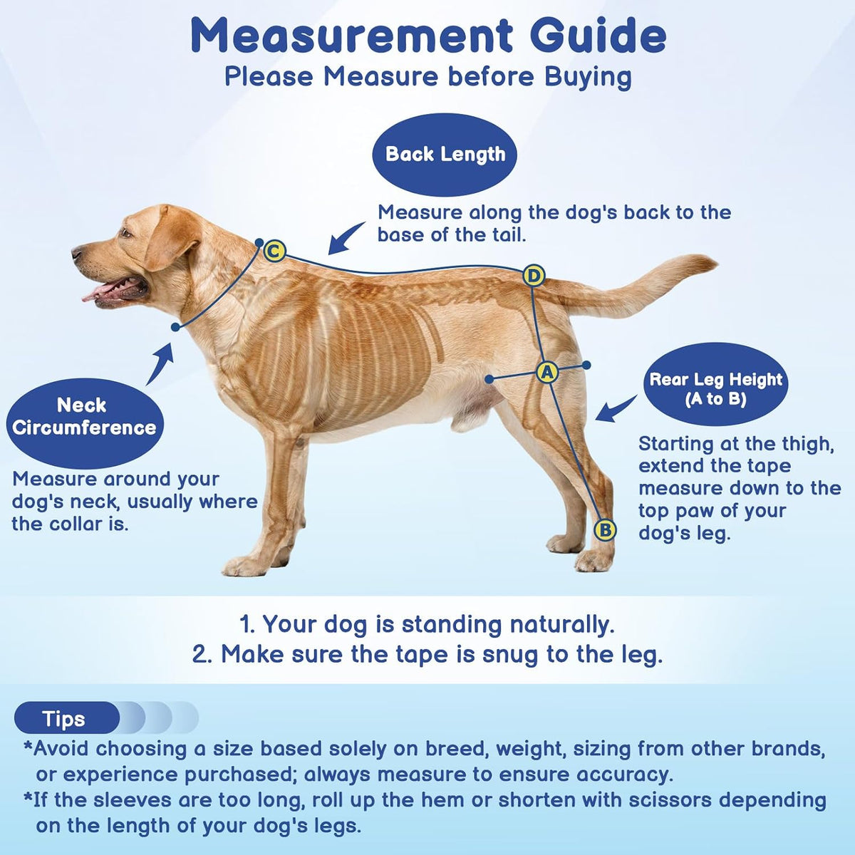 BARKLESS Single Dog Rear Leg Sleeve to Stop Licking, Suit for Post Surgery