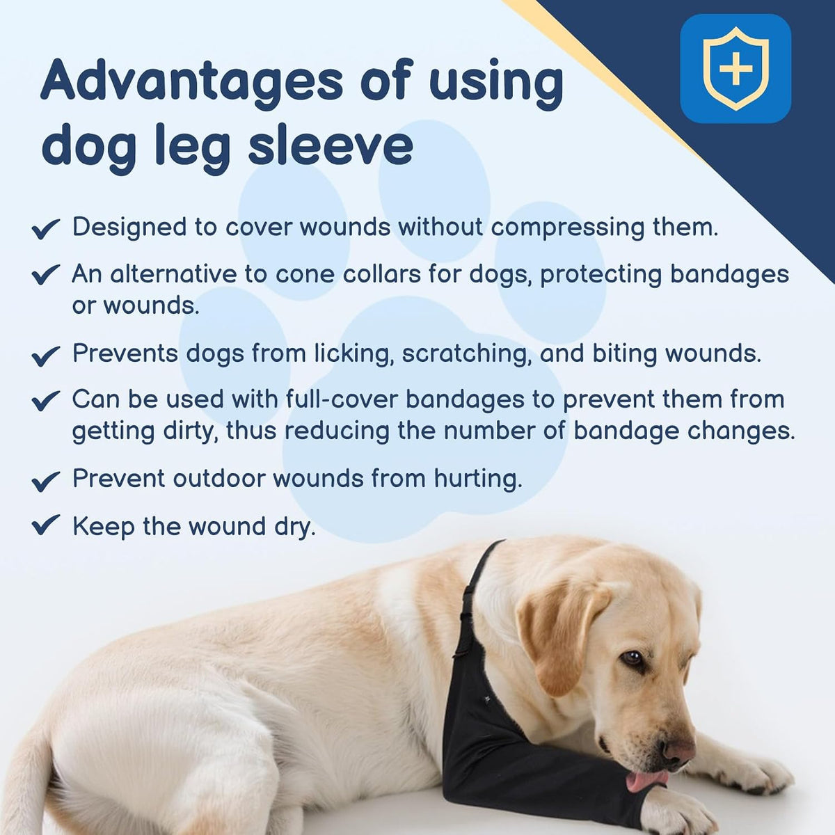 BARKLESS Dog Leg Sleeve for Front Single Leg After Surgery to Stop Licking