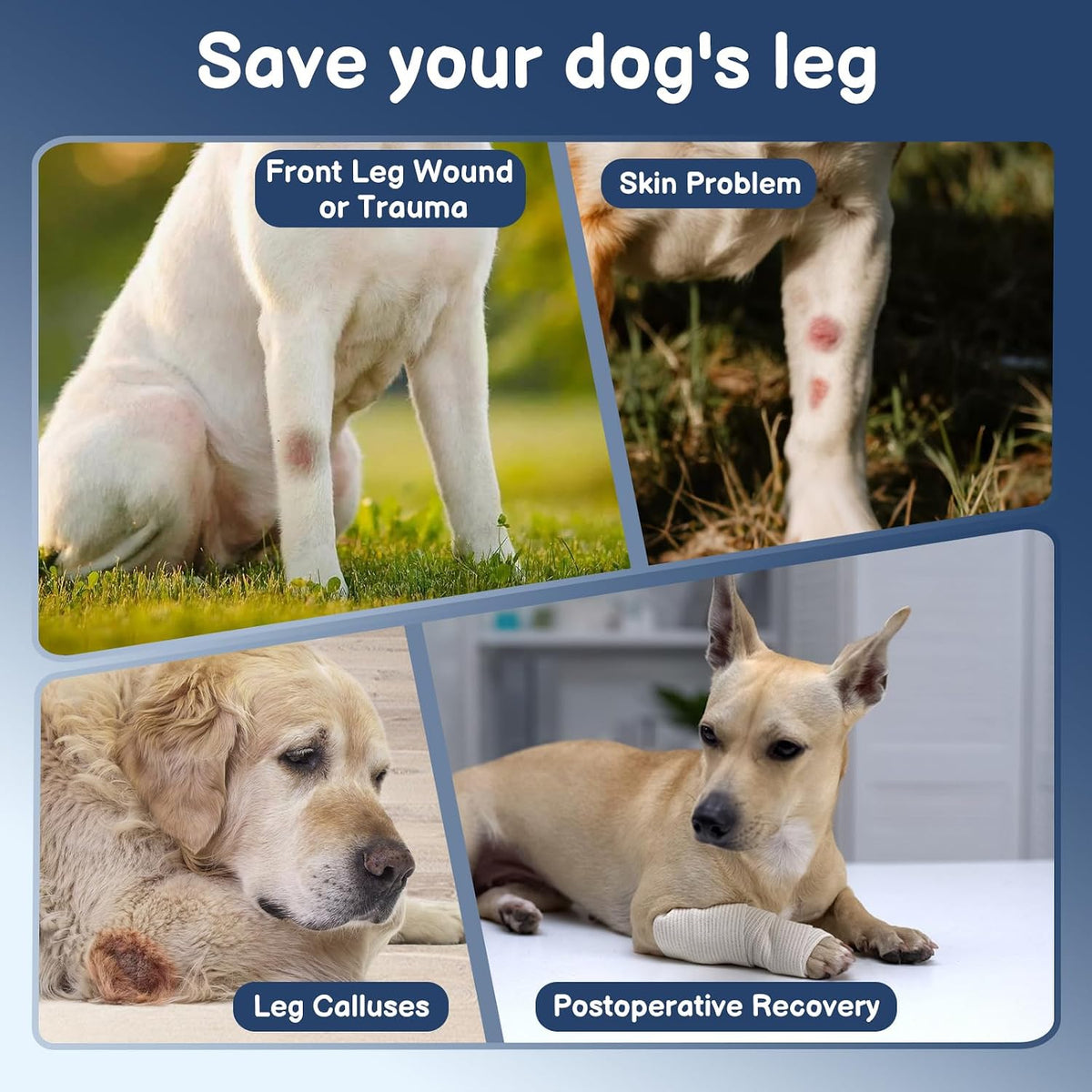 BARKLESS Dog Leg Sleeve for Front Single Leg After Surgery to Stop Licking