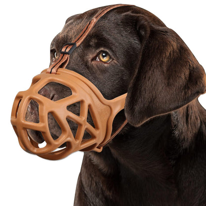 BARKLESS Dog Muzzle, Basket Muzzle for Biting, Chewing and Scavenging, Humane Cage Mouth Cover, Perfect for Grooming and Training Small, Medium, Large Aggressive Reactive Dogs (XS, Black)