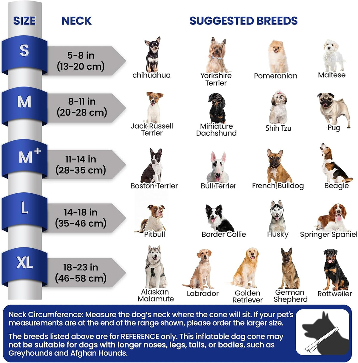 BARKLESS Inflatable Dog Cone for Large Dog to Stop Licking with Soft Guard