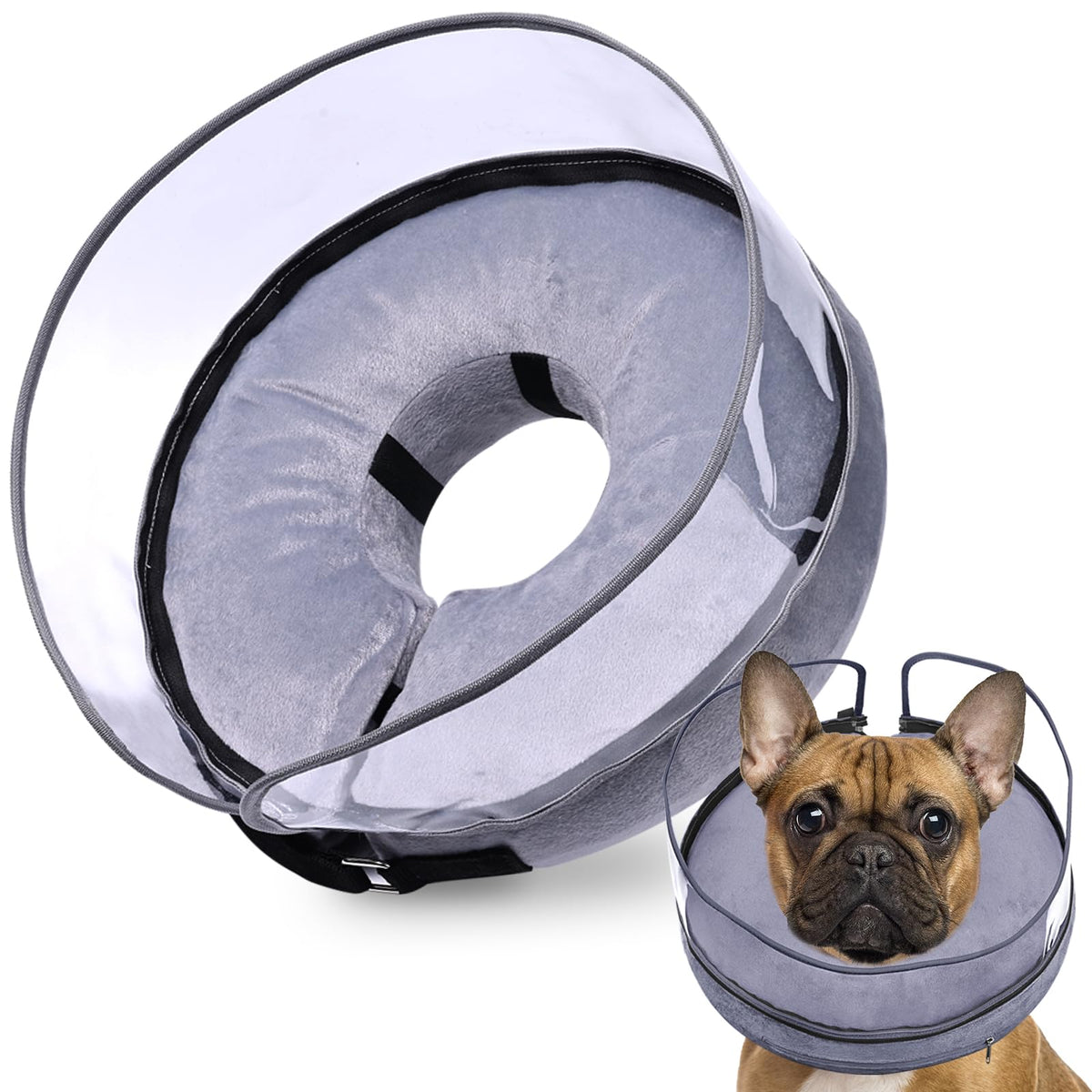 BARKLESS Inflatable Dog Cone for Large Dog to Stop Licking with Soft Guard