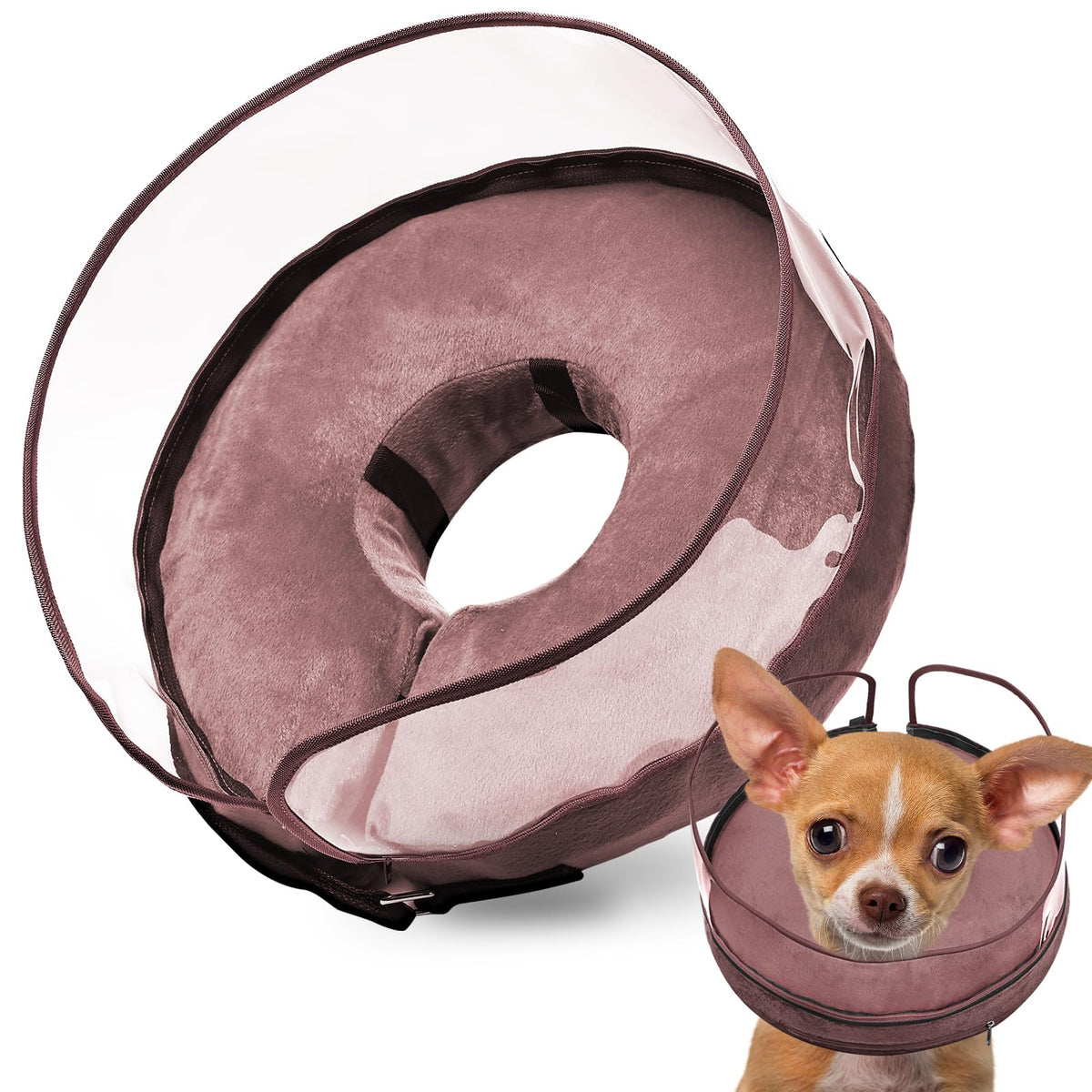 BARKLESS Inflatable Dog Cone for Large Dog to Stop Licking with Soft Guard