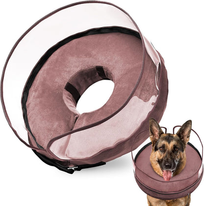BARKLESS Inflatable Dog Cone for Large Dog to Stop Licking with Soft Guard