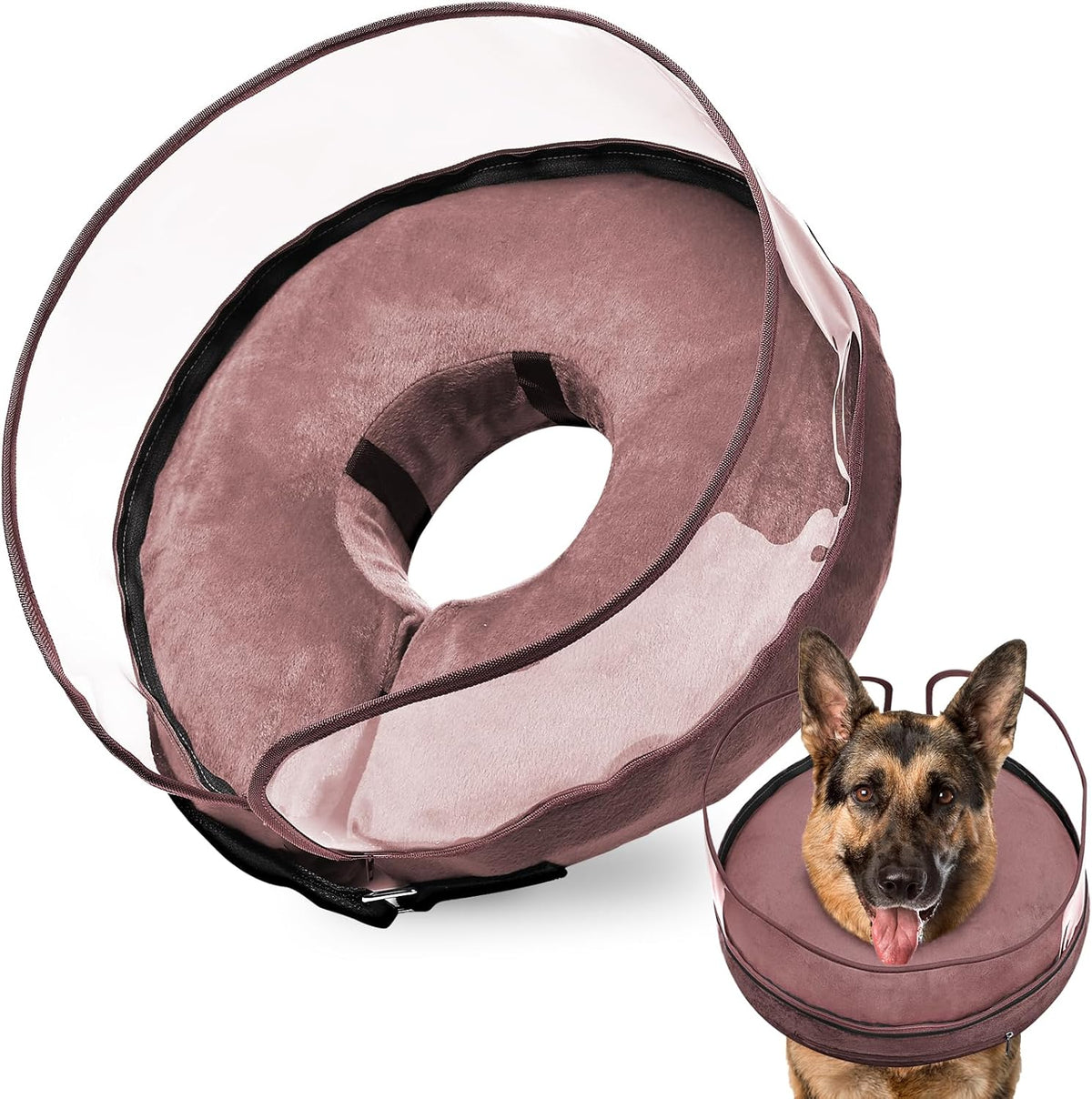 BARKLESS Inflatable Dog Cone for Large Dog to Stop Licking with Soft Guard