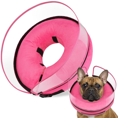 BARKLESS Inflatable Dog Cone for Large Dog to Stop Licking with Soft Guard
