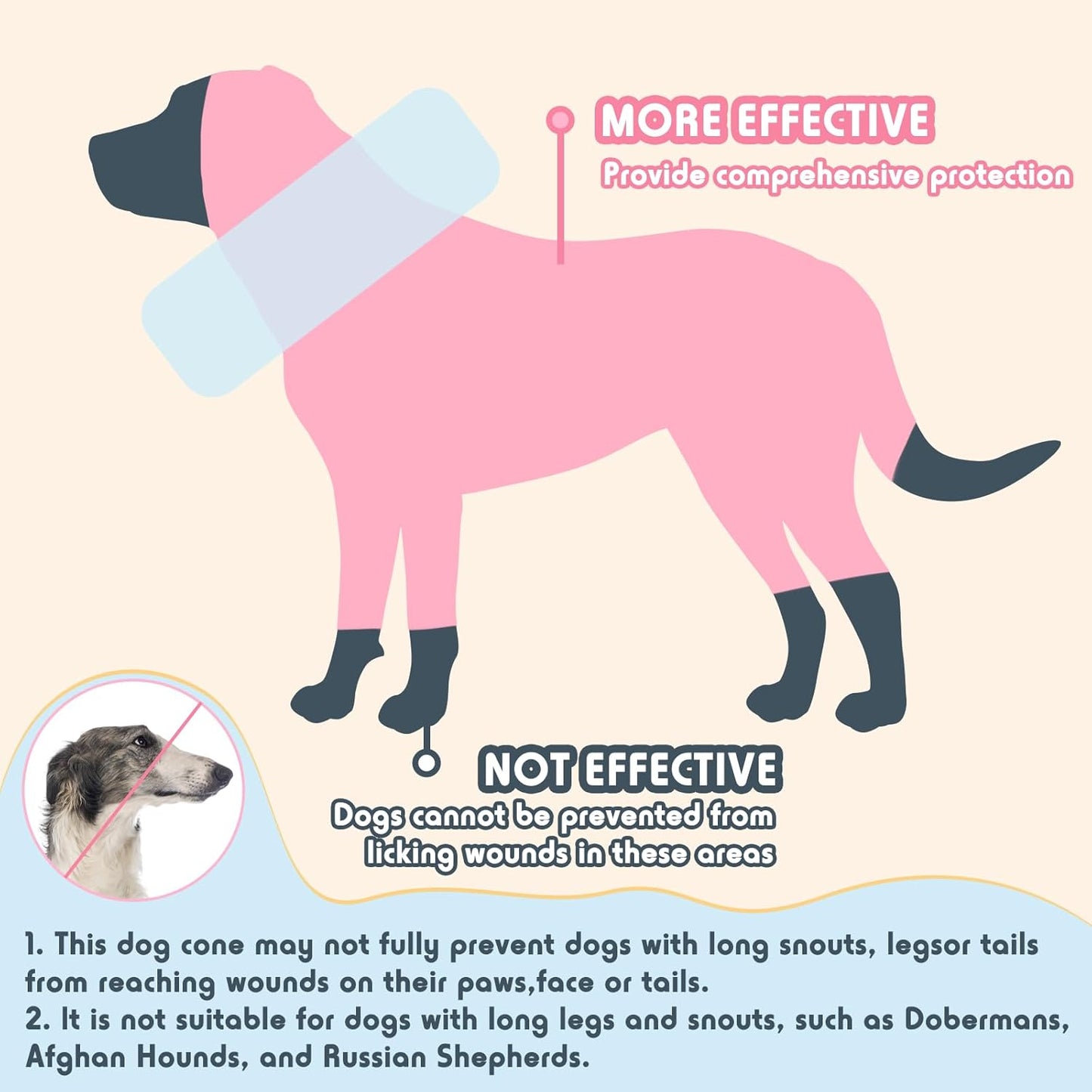 Inflatable Dog Pillow Cone Collar After Surgery, Donut Soft Neck Cone for Chihuahua Pomeranian Small Dogs, etc, Recovery E Collar to Stop Licking Pink