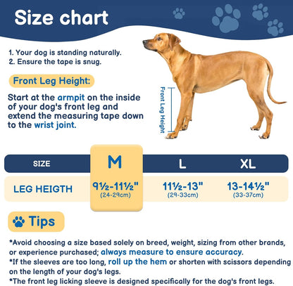 BARKLESS Dog Leg Sleeve for Front Single Leg After Surgery to Stop Licking