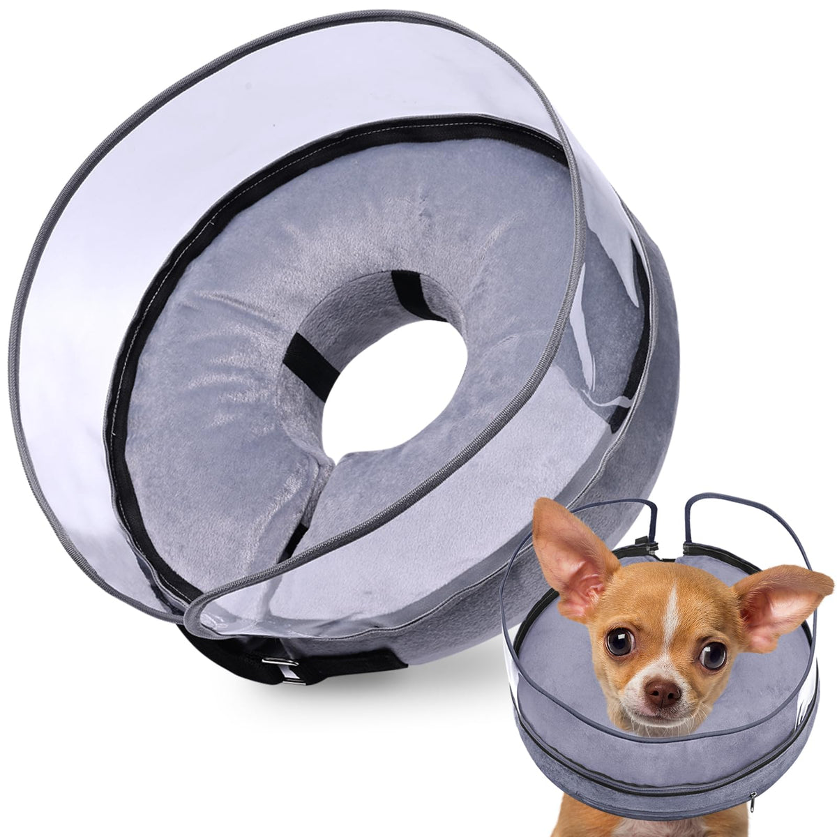 BARKLESS Inflatable Dog Cone for Large Dog to Stop Licking with Soft Guard