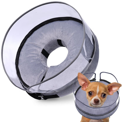 BARKLESS Inflatable Dog Cone for Large Dog to Stop Licking with Soft Guard