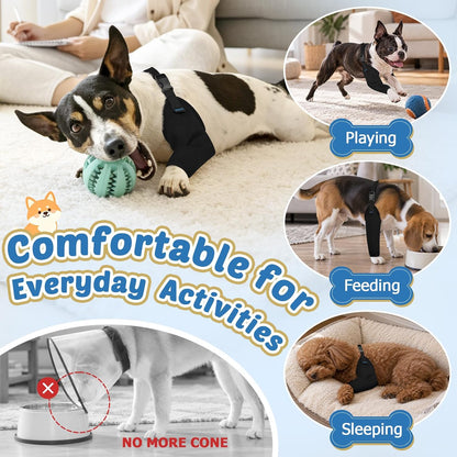 BARKLESS Small Dog Front Leg Sleeve for Wound, Surgery Suit to Stop Licking