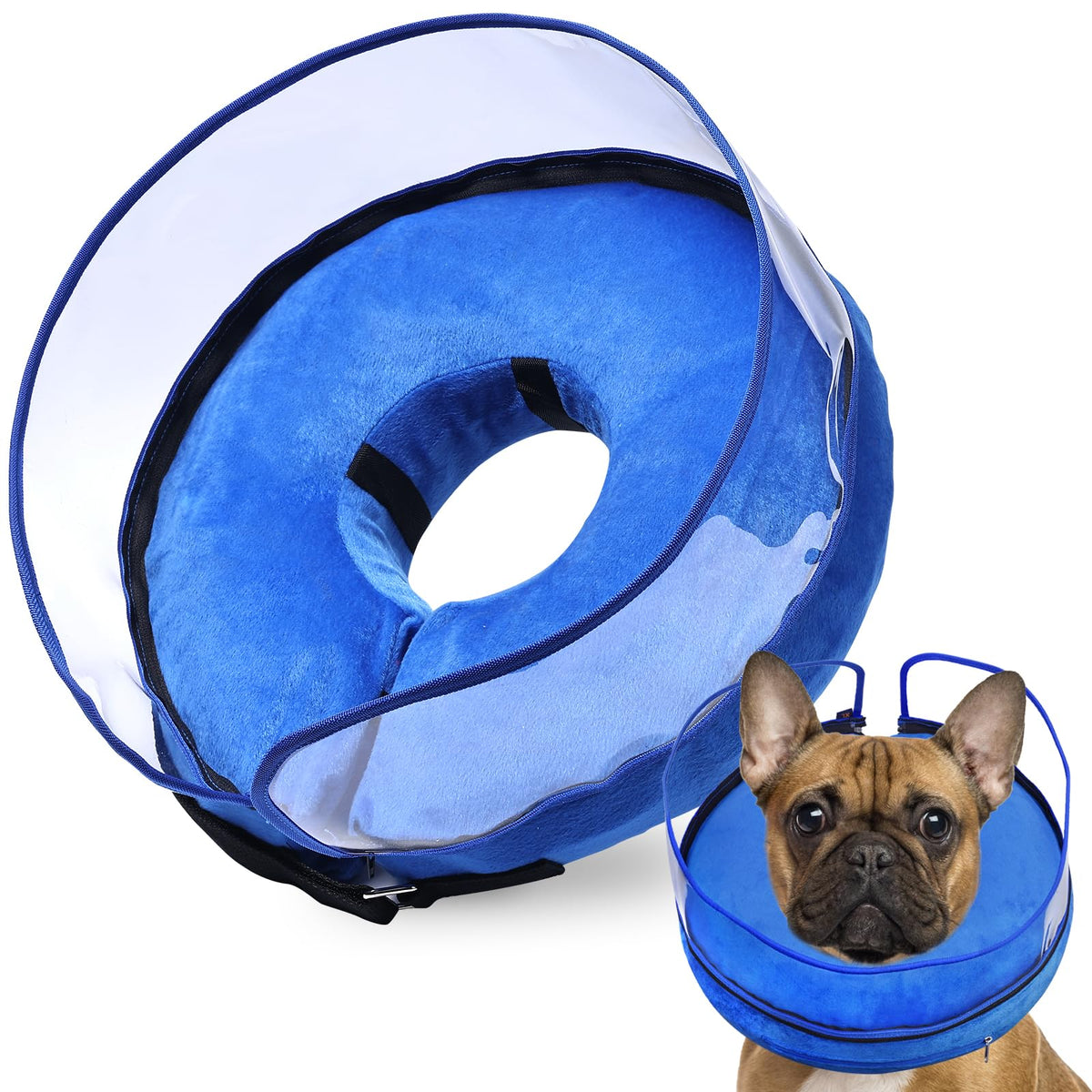BARKLESS Inflatable Dog Cone for Large Dog to Stop Licking with Soft Guard