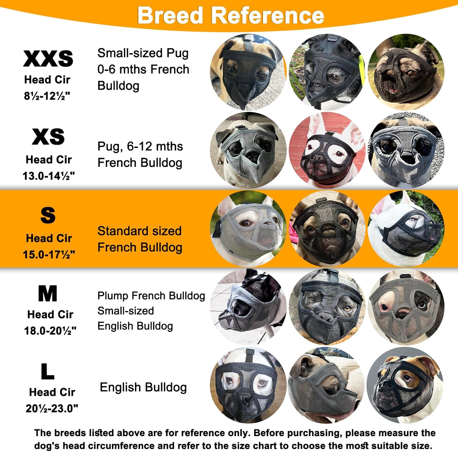 BARKLESS French Bulldog Muzzle, Short Snout Mesh Dog Muzzle with Tongue Out Design for Flat Face Dog Shih Tzu English Bulldog,Prevent Biting Chewing Allows Grooming