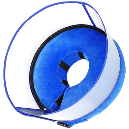 BARKLESS Inflatable Dog Cone, Soft Dog Donut Collar After Surgery, 2-in-1 Inflatable Collar with Detachable Anti-Licking Shield, Patented Donut Cone for Large Breeds to Stop Licking Wounds